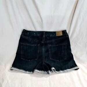 American Eagle Curvy Super Hi-Rise Shortie Stretchy Dark Wash Denim Jean Shorts